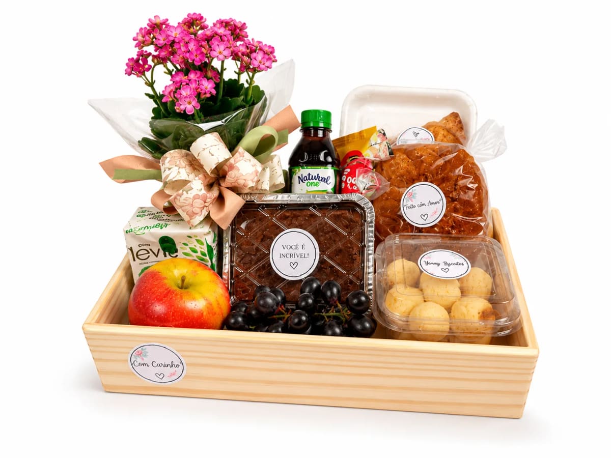 Cesta Amanhecer com Flores