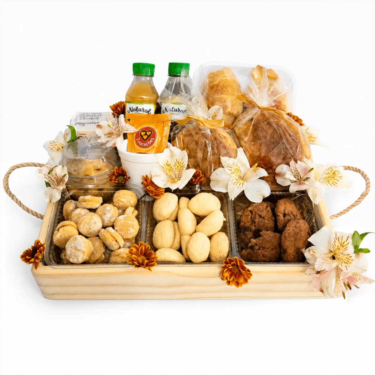 Cesta com Bem Casados, Waffles e Sobremesa