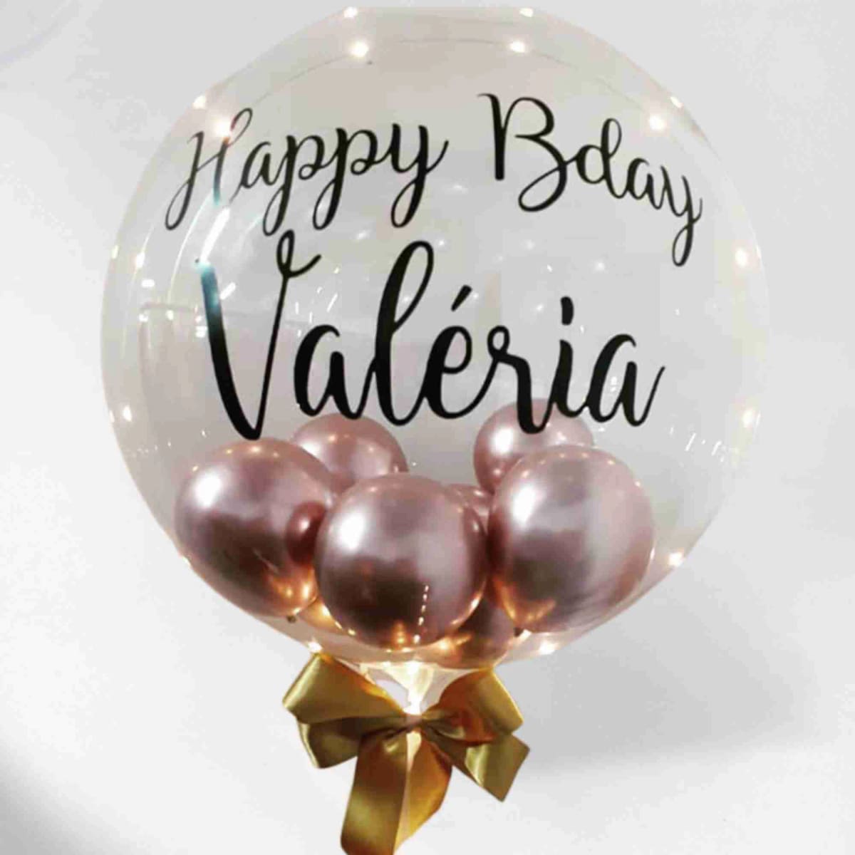 Balão Booble Com Bexigas Dentro e Escrita Personalizavel