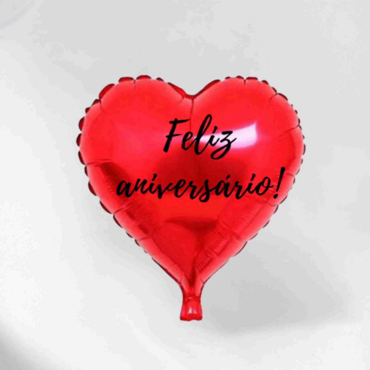 Balão de Coração Metalizado Com Frase Personalizavel