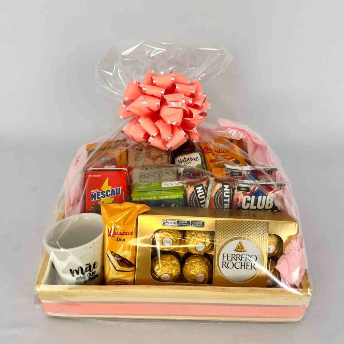 Cesta de Café da Manhã Dia das Mães com Ferrero Rocher