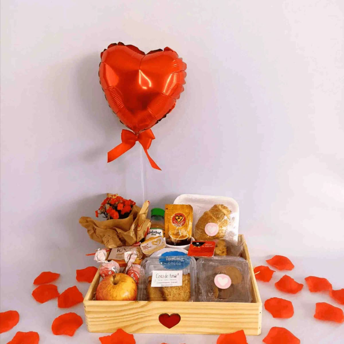 Cesta de Café da Manhã Romantica P